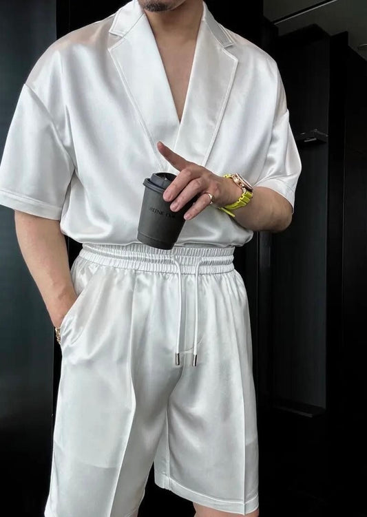 Cool & Confident — The V-Neck Lounge Set for Summer