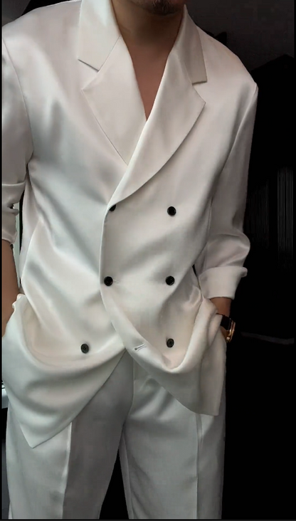 Luxury Silk Touch Business Suit — Your Ultimate Spring & Summer Suit